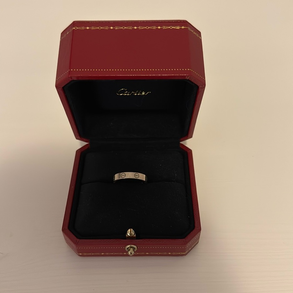 Cartier love band white gold size 53